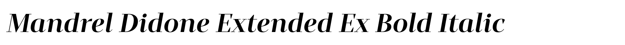 Mandrel Didone Extended Ex Bold Italic image